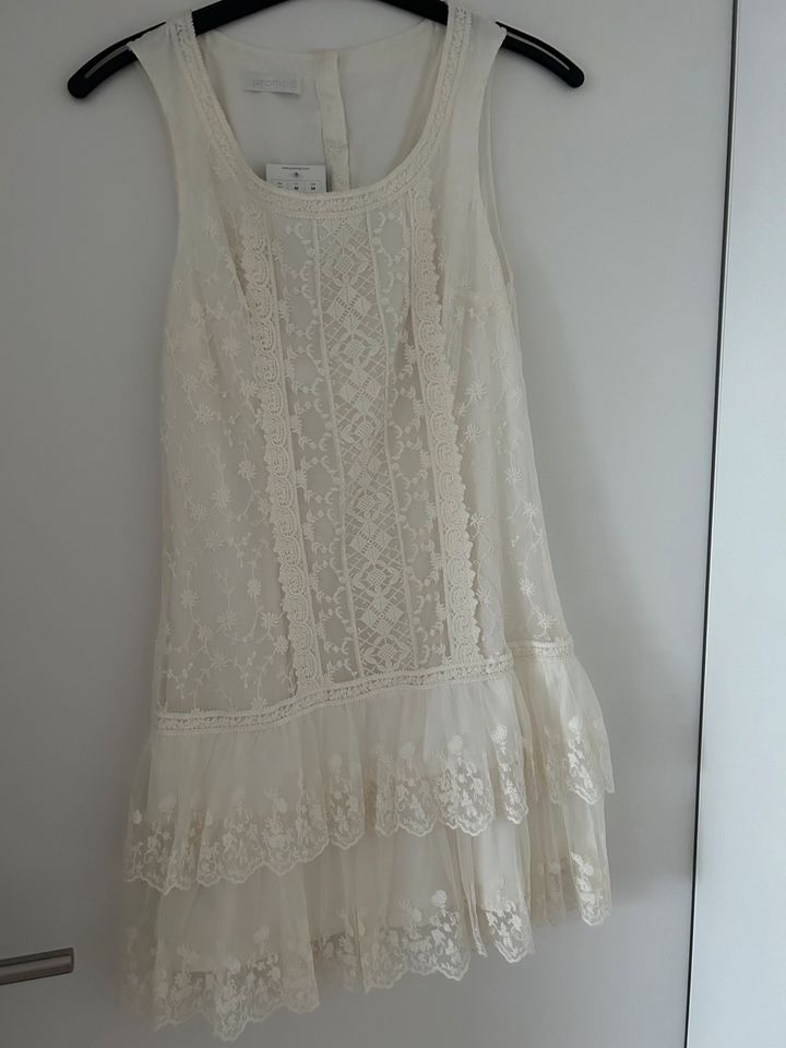 Kleid Promod Gr 34 XS weiß Spitze NEU in Rietberg