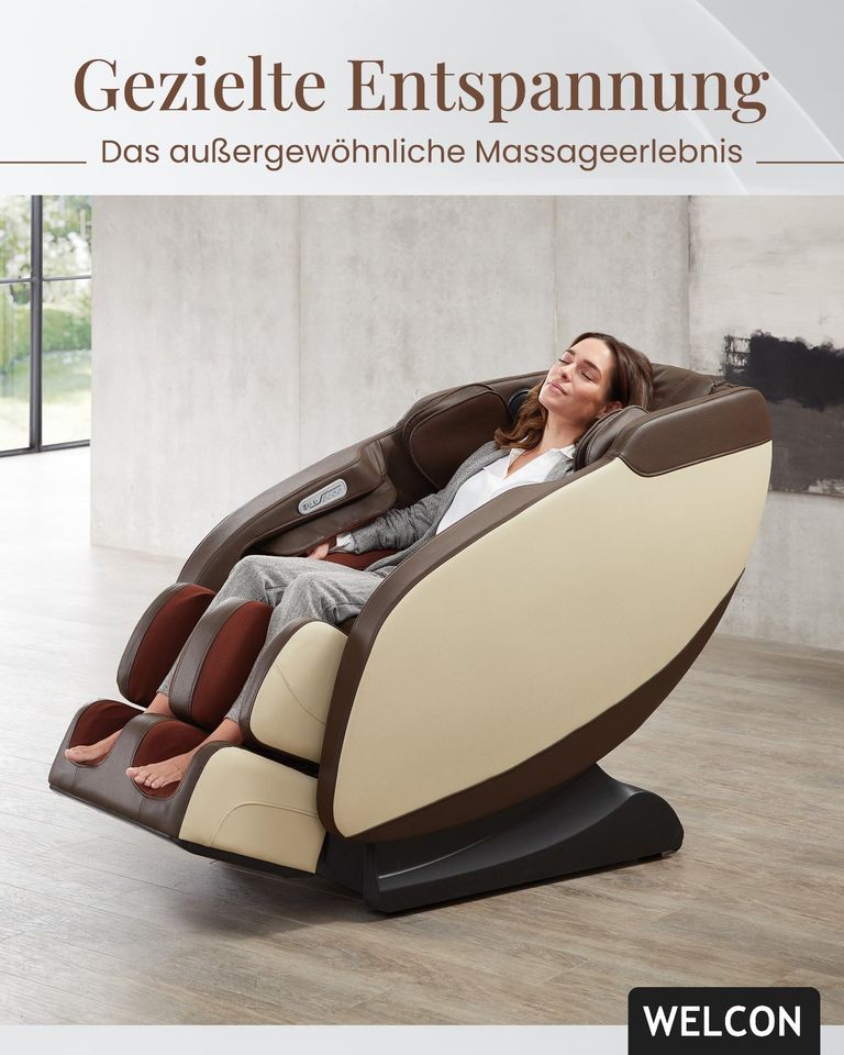 Massagesessel WELCON Prestige II beige / braun *welcon-shop.com* in Giesen