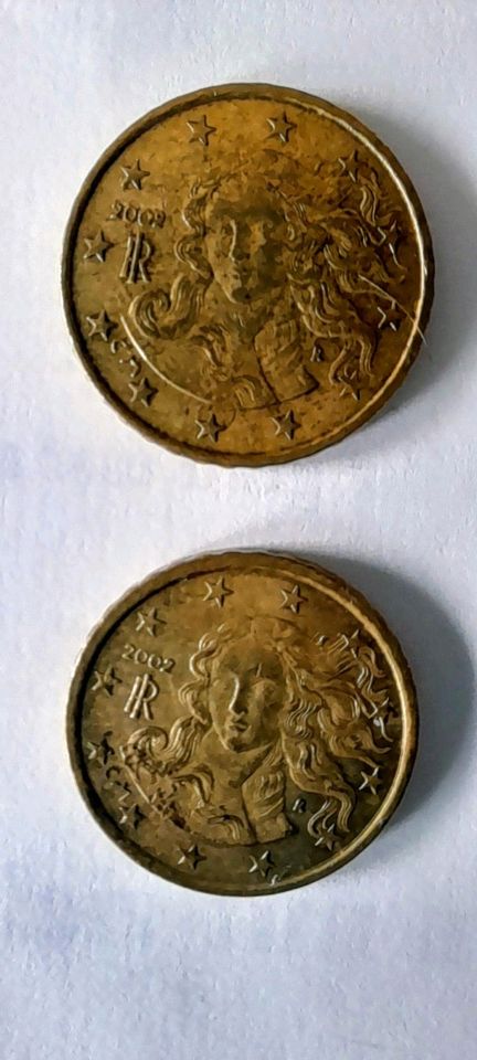 10 cents Münze, Italien, Venus 2002 in Mittweida