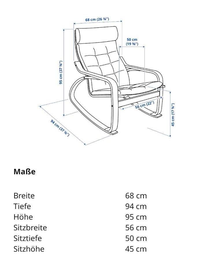 Schaukelstuhl Ikea mit Polster (Poäng) in Berlin