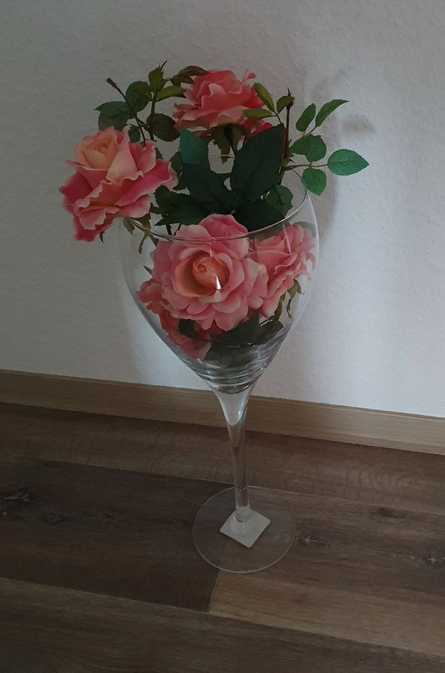 Glasvase,Weinglas,Blumenvase, Gr. ca 50 cm in Saarbrücken