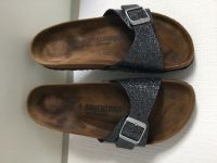 BIRKENSTOCK Damen Pantolette grau/schwarz Glitzer Hessen - Bad Emstal Vorschau