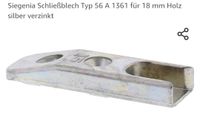 8x Siegenia Schließblech Typ 56 A 1361 silber verzinkt Bayern - Regenstauf Vorschau