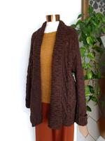 Dunkelbrauner Cardigan Wolle Strickjacke von Bershka oversize Bayern - Röllbach Vorschau