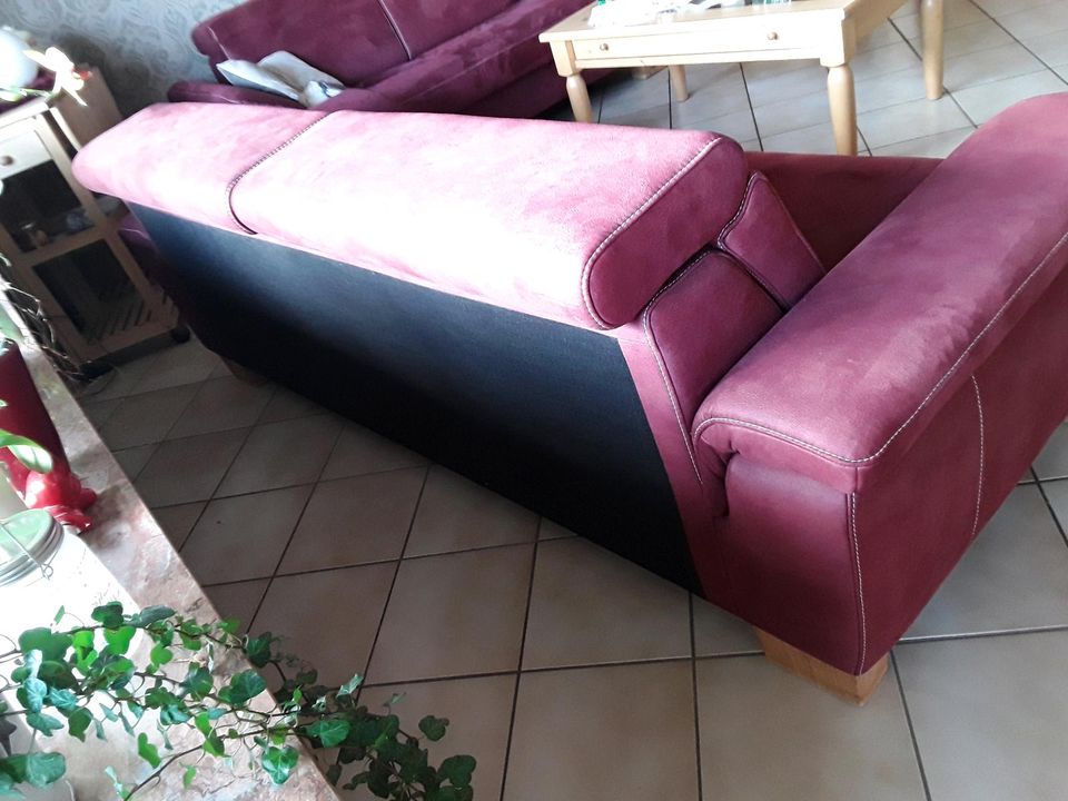 3-Sitzer-Sofa, Microfaser, 230cm, in Flieden