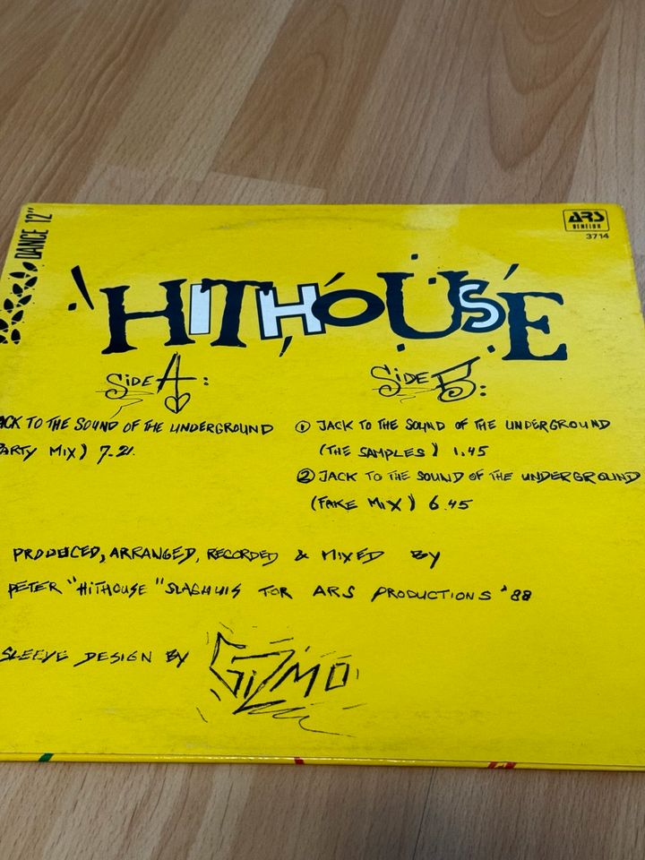 House Vinyl 1988 Hithouse-Jack To The Sound Of The Underground in Berlin