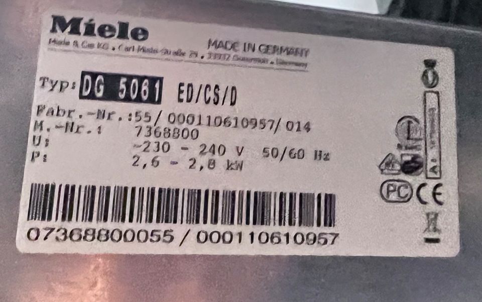 Miele Einbaudampfgarer in Reutlingen