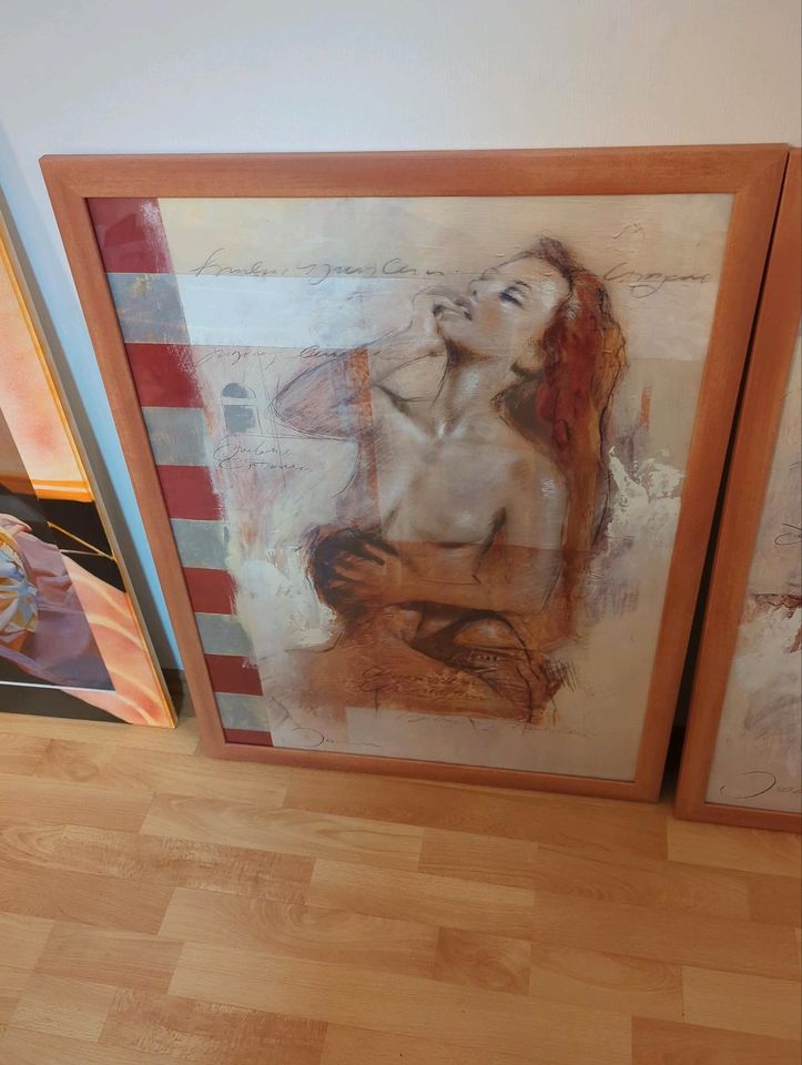 Gerahmte Bilder mit erotischer Darstellung Akt Kunstdruck in Püttlingen