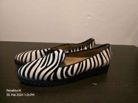 Woolline Zebra Leder Slipper Bayern - Rott Vorschau