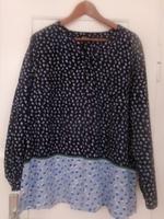Ulla Popken Shirt nachtblau/hellblau Gr. 46/48 Hessen - Ober-Ramstadt Vorschau
