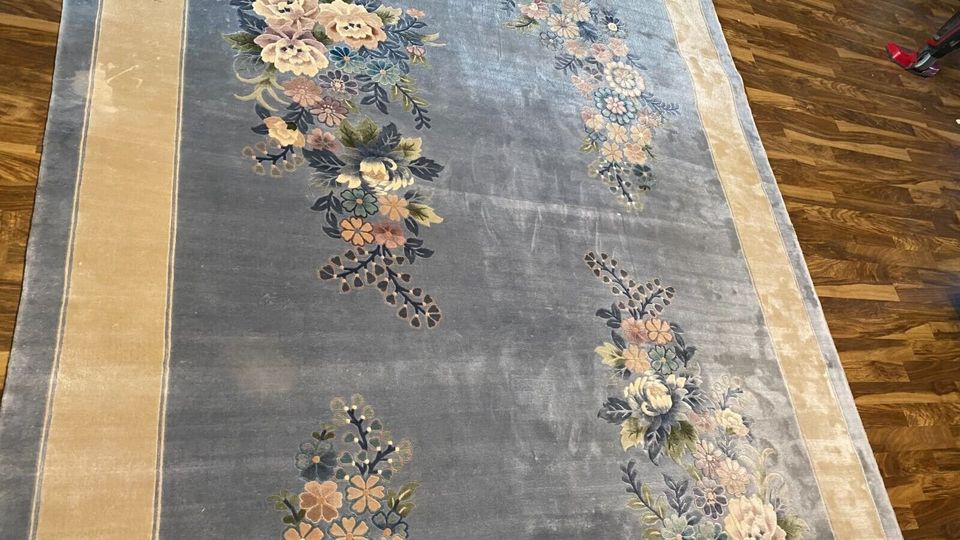 ALTER TEPPICH CHINA BLUMEN DEKOR KORKSEIDE KUNSTSEIDE 312x200cm - Versand kostenlos - Wir sind für Sie da lokal in 86830 Schwabmünchen oder online ARTHOME24 in Schwabmünchen