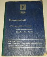 Original Garantieheft - für Simson, Star, Sperber von 1970 Mecklenburg-Vorpommern - Rosenow Vorschau