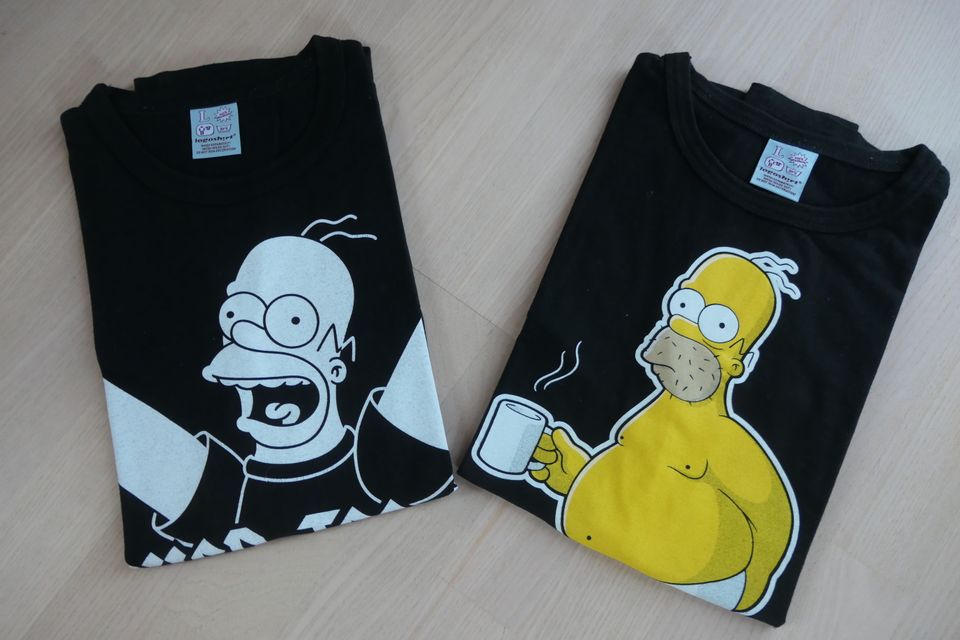 2-er-Set Bart Simpson T-Shirt Herren, Gr. L, neuwertig in Nürnberg (Mittelfr)