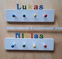 Garderobe Kinder mit Namen Niklas Lukas aus Holz Bayern - Maisach Vorschau