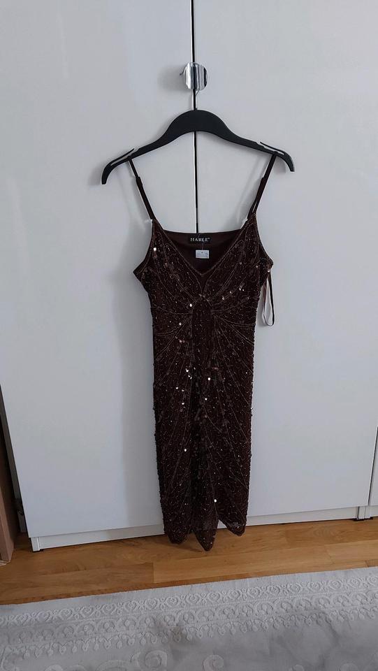 Damen  Pailletten Abendkleid partykleid kurz  braune Farben in Bochum