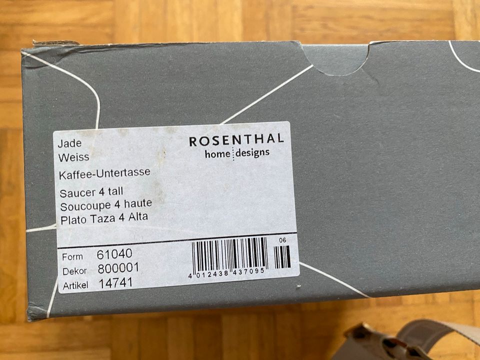 NEU Rosenthal Jade 4 Kaffeetassen + 4 Untertassen Set in Bodenheim