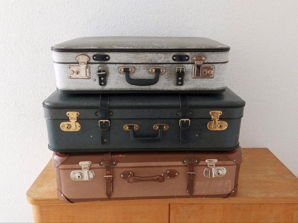 3 alte Koffer - Original Vintage Zustand - Deko Oldtimer Reise in Hofkirchen