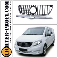 Kühlergrill Chrom Schwarz glanz Sport für Mercedes Vito W447 Hessen - Calden Vorschau