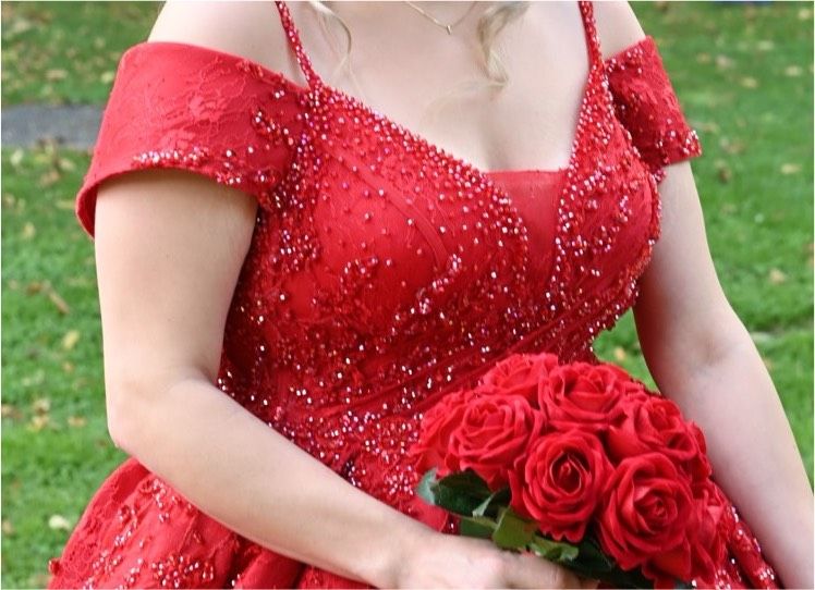 Kina Henna Kleid Polterabend Elbise Kinalik Rot Nisan Hochzeit in Übach-Palenberg