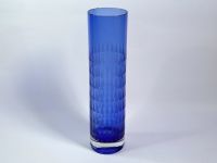 Vintage 60er Jahre Glas-Vase/Stangenvase blau mit Tropfen-Muster Berlin - Steglitz Vorschau