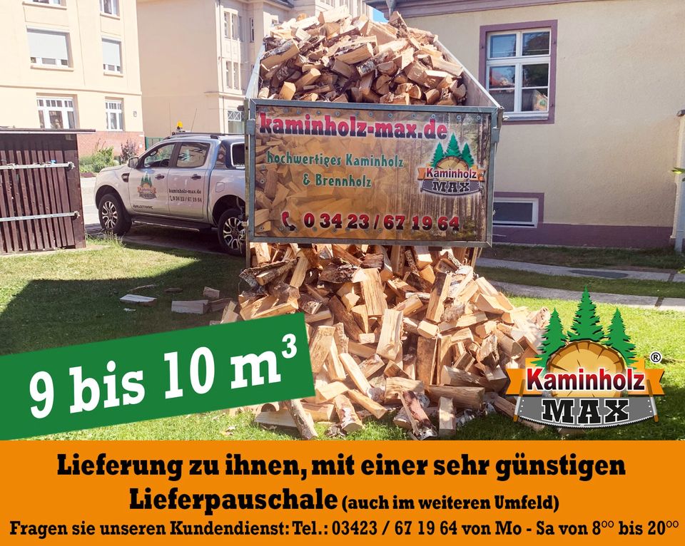 ab 4 m³ bis 35 m³ - bis 80 Km um Eilenburg, Kaminholz, Brennholz, Feuerholz, Holzvergaser, Kamin, Holz, Feuer, Brenn in Eilenburg