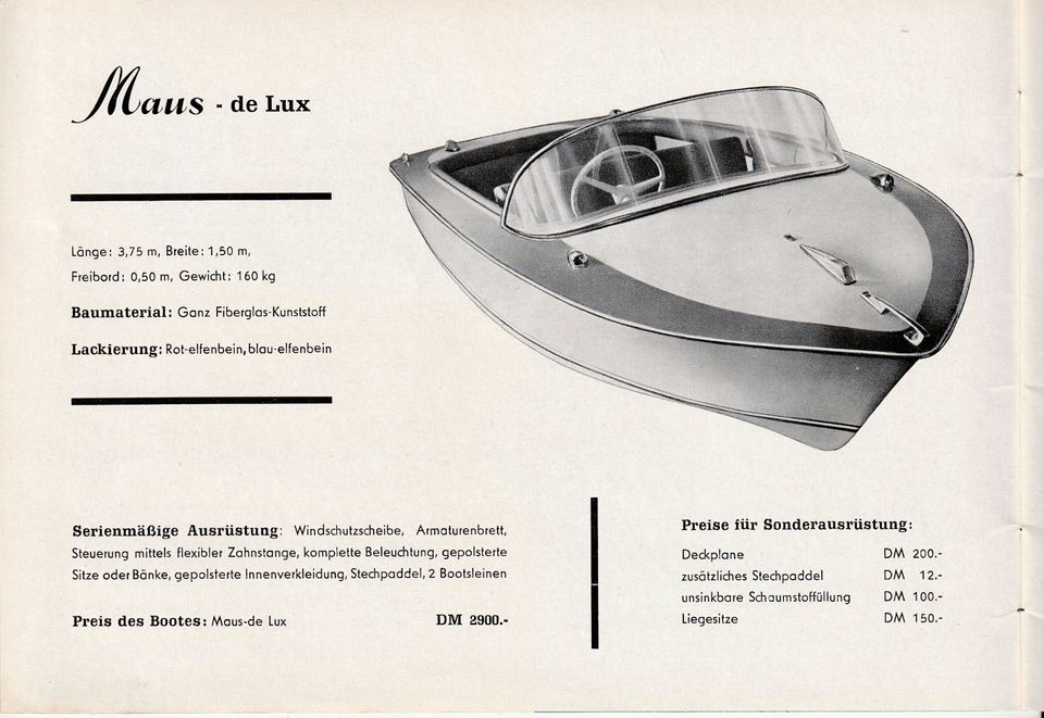 Oldtimer Libella Maus De-lux Motorboot von 1960 in München