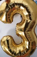 Luftballon Ballon Geburtstag Nr 3 gold Bayern - Schnelldorf Vorschau