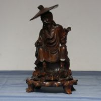Antike Skulptur Holz eines Chinesen wohl Bauer Opiumkrieg um 1839 Nordrhein-Westfalen - Bottrop Vorschau