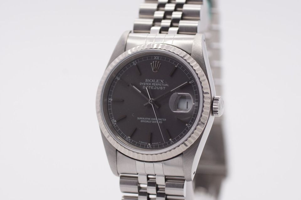 Rolex Datejust 36 16234 Full Set LC 100 1991 Grau Ghost Service in Frankfurt am Main