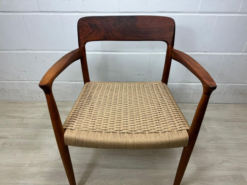 Vintage Teak papercord MØLLER Stuhl armchair No. 56 danish 60er in Delmenhorst