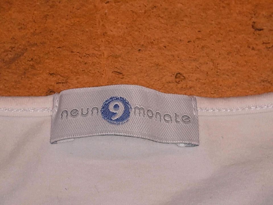 Umstandsmode - Stillshirt in weiß "Neun9monate" 40/42 - wie NEU in Waakirchen