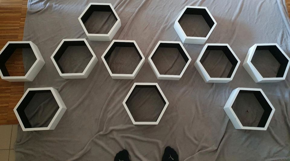 Hexagon wandregal 11 Stück in Hamburg