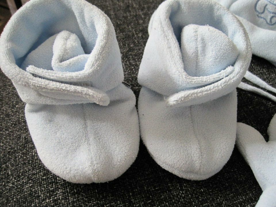 Sterntaler Set Baby Mütze Handschuhe Schuhe hellblau Fleece in Wurzen