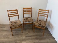 #A 3x Stühle Holz Blumenpolster Wohnzimmer Esszimmer Sachsen - Burgstädt Vorschau
