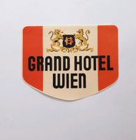 Vintage Kofferaufkleber Hotellabel Grand Hotel Wien Mitte - Wedding Vorschau