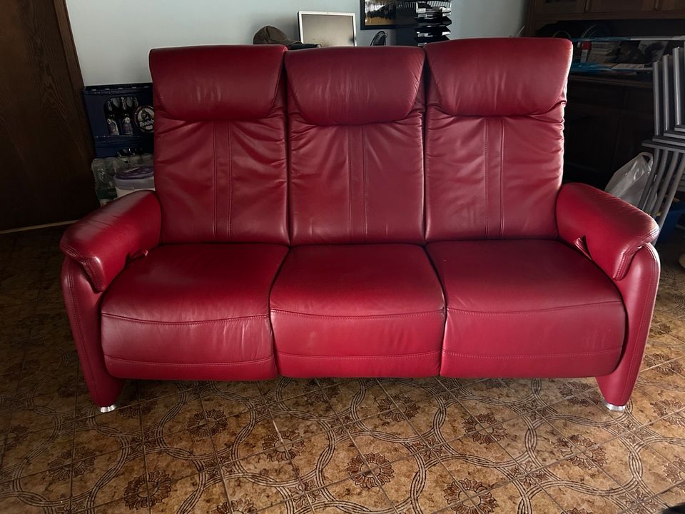 Designer Leder Couch verstellbar in Dingolfing