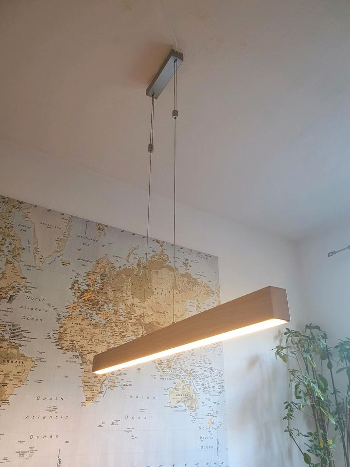 Pendelleuchte Holz LED warm kalt dimmbar 110cm Esszimmer NEU OVP in Karlsruhe