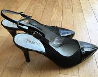 Glitzer High Heels Sandaletten, schwarz, Gr. 39 Hessen - Dillenburg Vorschau