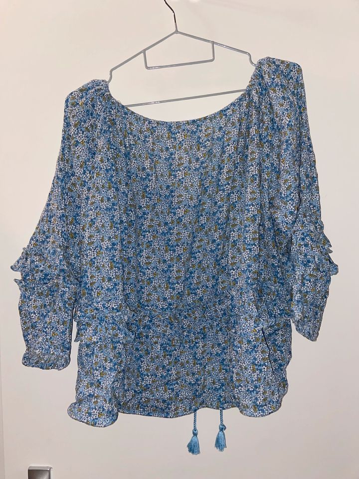 Bluse boho Vintage Ralph Lauren denim Gr.xs Blumen gypsy Hippie in Essen-West