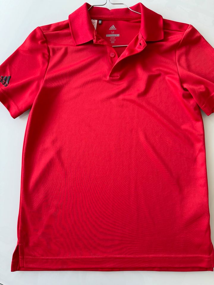 Adidas Polohemd Gr. 152 rot Golf Tennis wie neu 39€ in Hösbach