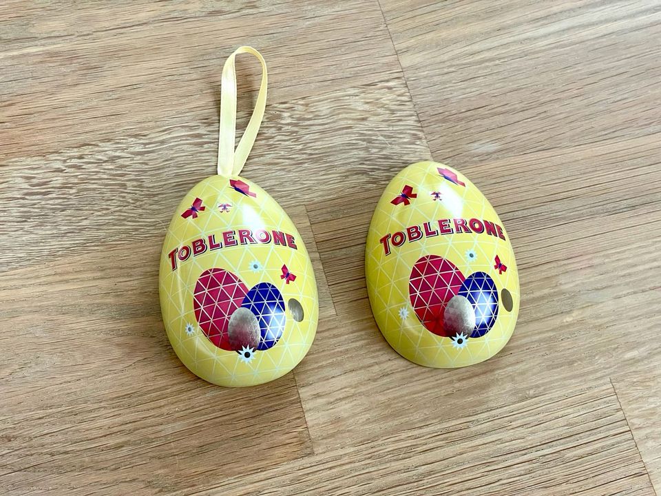 Toblerone Osterei Metalldose Blechdose Ostergeschenk Verpackung in Hückeswagen