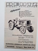 Deutz Anzeigen von 1954-1974 aus Landwirtschaftszeitung Baden-Württemberg - Leonberg Vorschau