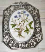 Vintage Antique Pewter Porzellan Blumen SKS ZINN 95% Wandbild Baden-Württemberg - Bietigheim-Bissingen Vorschau