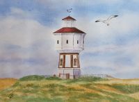 Langeoog Wasserturm original Aquarell Bild Kunst 30 x 40 Niedersachsen - Delmenhorst Vorschau