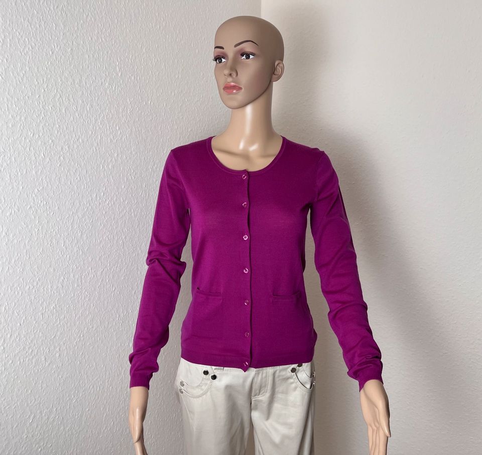 Rene Lezard, Cardigan, Schurwolle, Fuchsia,34 in Bonn