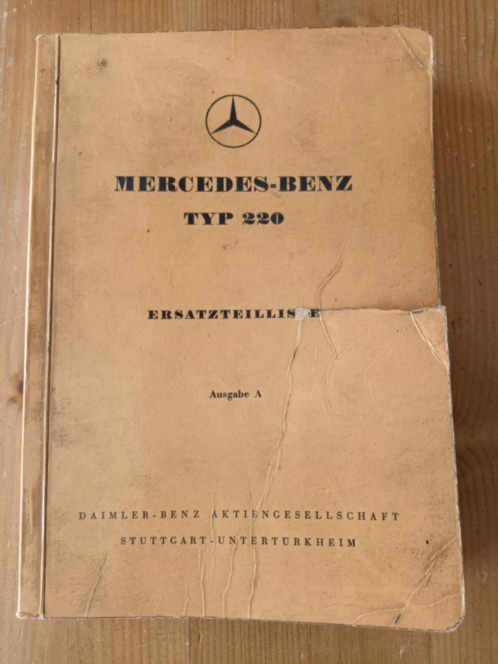 Mercedes PKW 220 Limo/Cab Oldtimer ET Katalog Juni 1952 in Gaggenau