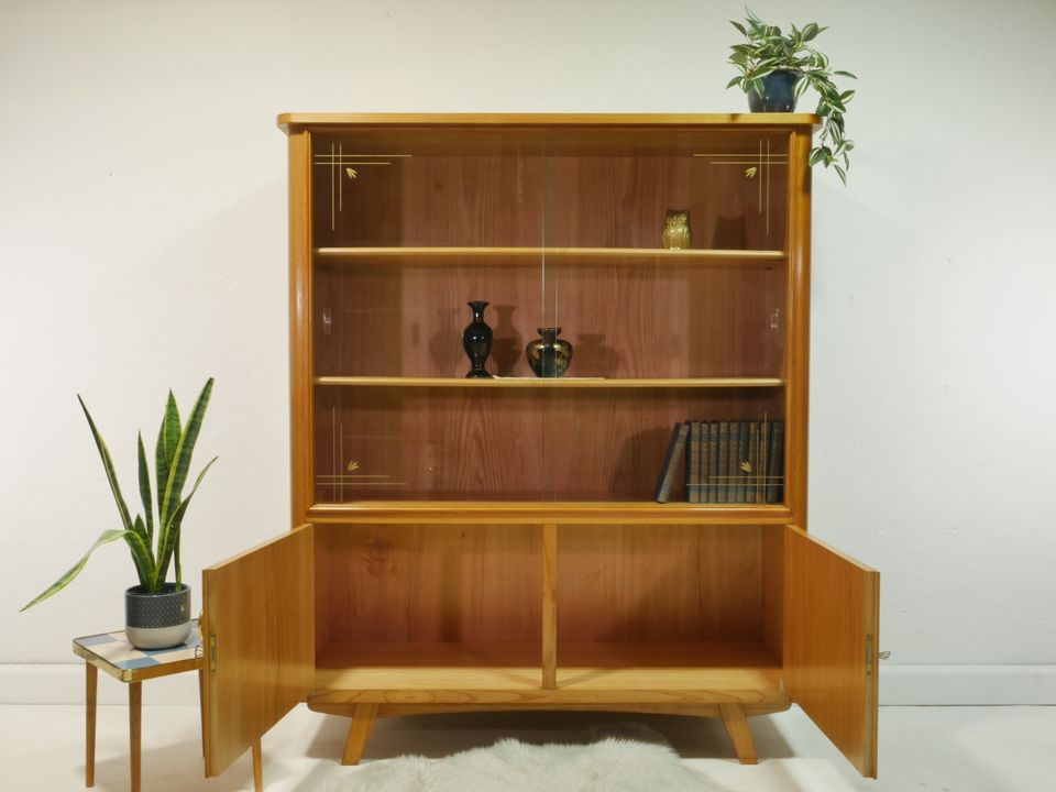 Vintage Highboard / Bücherschrank, 60er Jahre in Oelsnitz / Vogtland