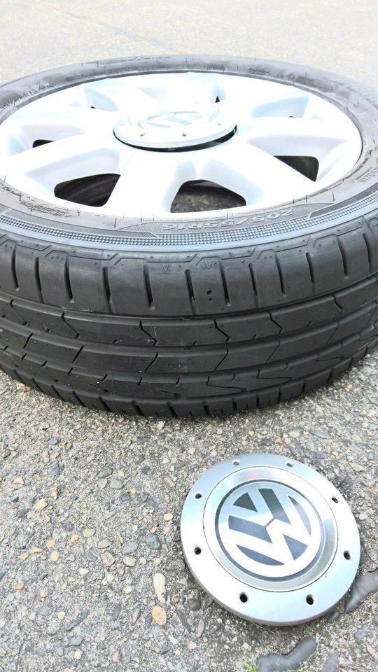 2 Original VW Alufelgen Davos 16" +Sommerreifen Hankook 205/55R16 in Dresden