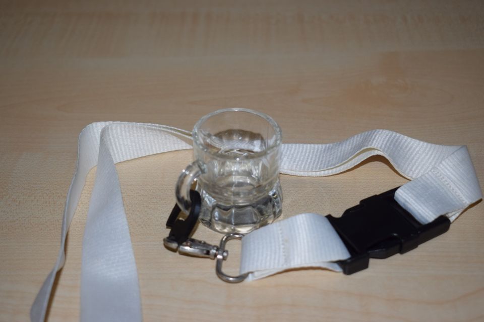 Bosseln - Schnapsglas - Boßeltour - Schlüsselband mit Glas in Neuenkirchen