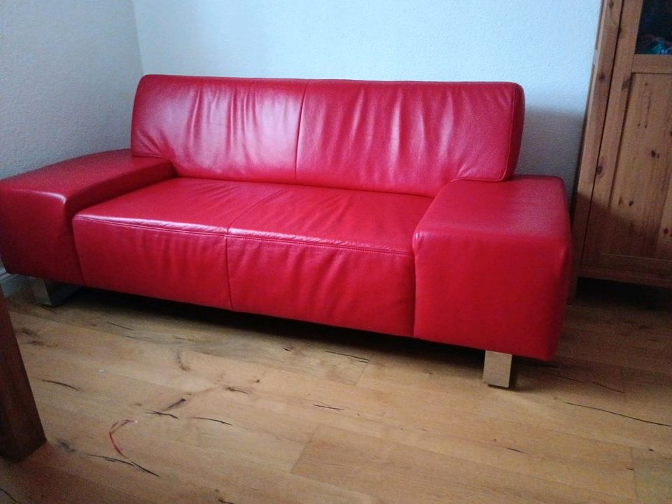 Musterring Sofa Couch aus Leder, Top!! in Ladenburg